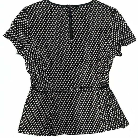 Vintage 1990s/Y2K Liz Claiborne Black and White Shirt - Picture 6 of 6